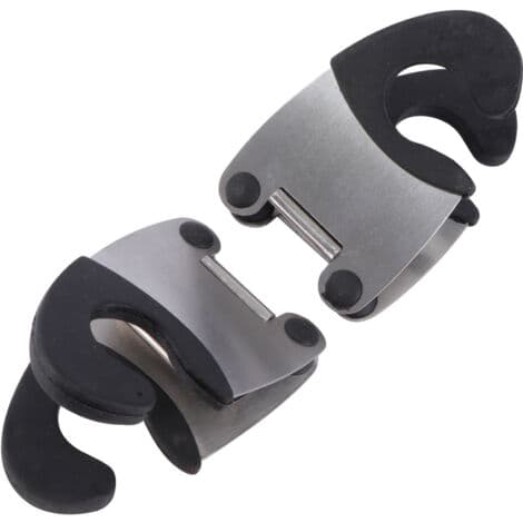 2 stk. Sort Skeholder Rustfrit Stål Skeholder Grydeklips Køkkenredskaber