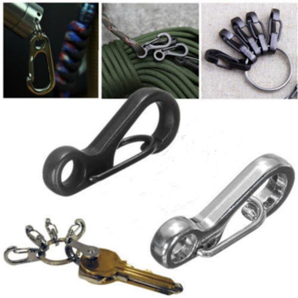 EDC Hook with Spring Clip - 12 pieces Black