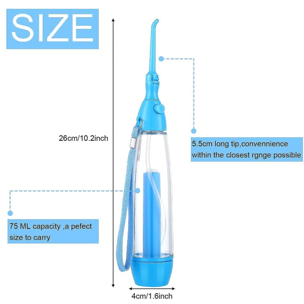 Tonsilstenborttagare Dental Water Jet Flosser Manuell Pumptyp Lågtrycksspruta För Tonsilsten, Halsont Och Lösning För Dålig Andedräkt
