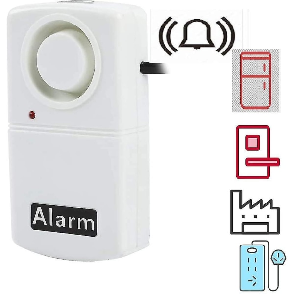 Strömavbrottslarm, automatiskt strömavbrottslarm, 120db LED-indikator smart larmvarningssiren, strömavbrottslarm (behöver 9v batteri, ingår ej) (