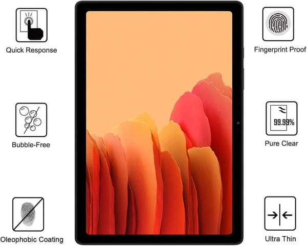 2X Tempered Glass Screen Protector for Samsung A7 Tab