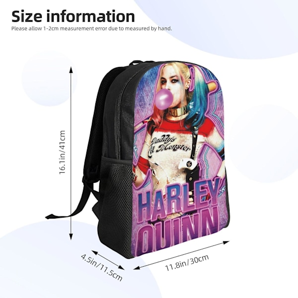 Kid Harley Quinn Skole Ryggsekk Boksekk Dagsekk Skoleveske For Tenåringer Gutter Jenter