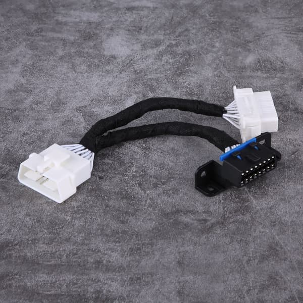 OBD2 16-pin hann til dobbel hunn splitter adapter forlengelseskabel Y-kabel