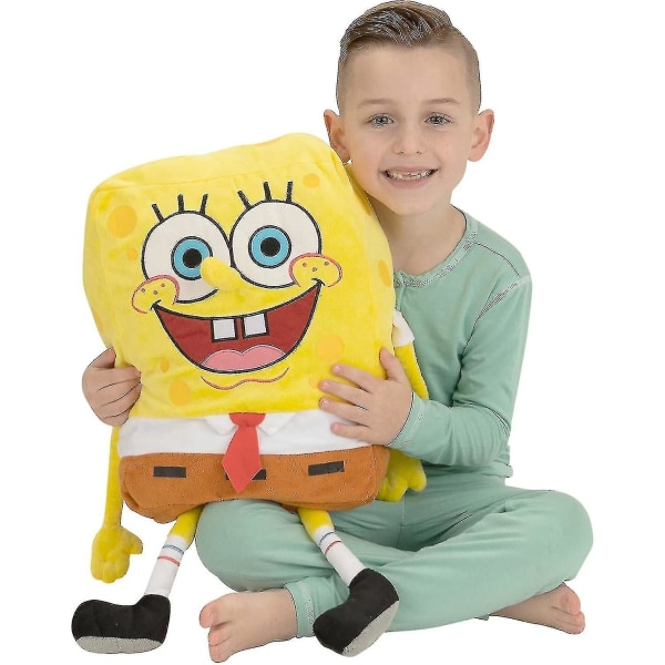 Spongebob Kids Sängkläder Super Mjuk Plysch Gosedjur Kudde Kompis, En Storlek, Av Franco