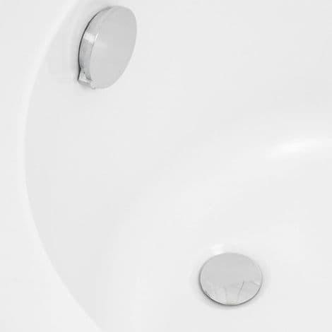 Dobbel-forseglet badekarplugg Ø 72 mm, høydejusterbar, universell badekarplugg