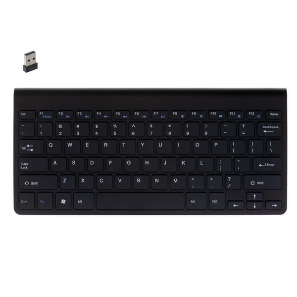 Wireless Keyboard 2.4GHz USB for Smart TV/PC/Mac/Android Black