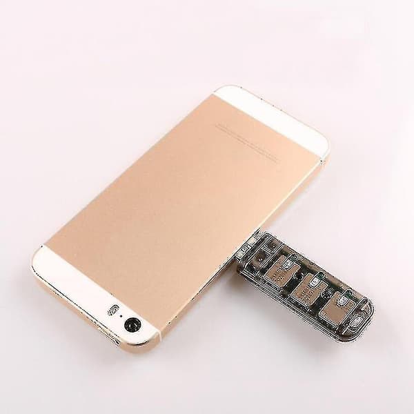 6-spor SIM-kort Adapter Multi-SIM-kortleser for iPhone 5/6/7/8/x