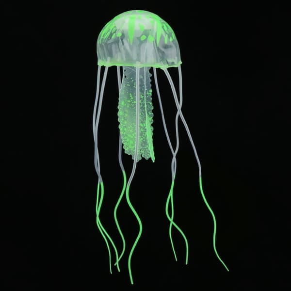 4 stk fluorescerende kunstige silikonmaneter for akvariedekorasjon