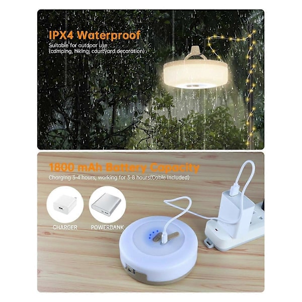 2-in-1 Ulkoilma Camping Valosarja, Kannettava LED Camping Lyhty Ulkoilma Camping Valosarja