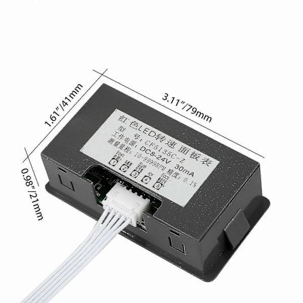 4 Digital LED Varvräknare RPM Hastighetsmätare + Hall Proximity Switch Sensor NPN