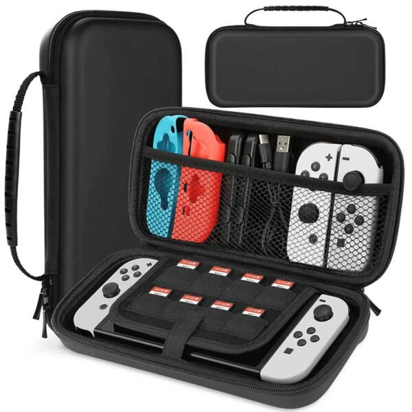 Hard Storage Case Nintendo Switch OLED Compatible Black
