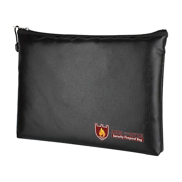 Palonkestävä asiakirjakassi, vedenpitävä palonkestävä vetoketjullinen tasku käteistä, pankkitiedostoja, passeja, valokuvia, arvoesineitä ja koruja varten (29 cm * 20 cm