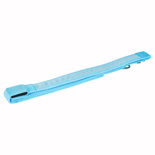 Hundebånd med LED-lys 3 moduser blå 120 cm batterier inkludert