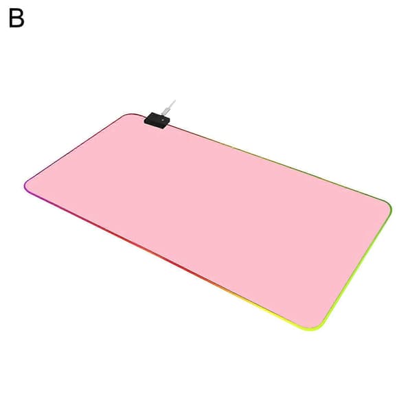 Farverig Lysende RGB-lyseffekt Stor Størrelse Skridsikker Computer Tastatur LED Musemåtte til PC