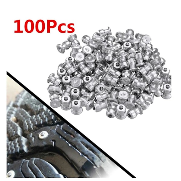 100 stk. Vinterhjulsskruer Bil Dæk Spikes Skrue Sne Pigge Hjul Dæk Sne Kæder Spikes til Sko A