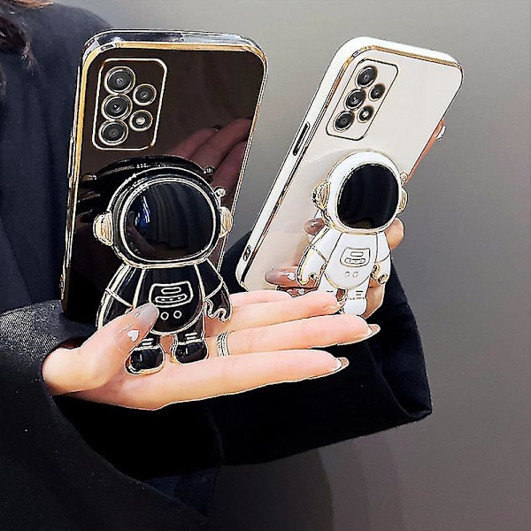 Luksuriøs Astronaut Stativ Etui For Samsung Galaxy A53 A73 A13 A52 A72 A32 A22 A23 A12 A51 A71 A52s 5g 4g Telefonholder Mykt Deksel