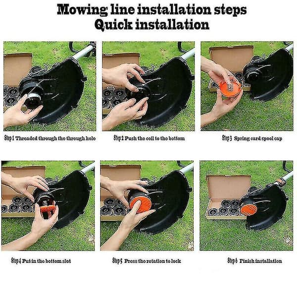 Orange Cover Cap + Spoltråd Top til Black Decker Reserve String Trimmer Strimmer (exwo)
