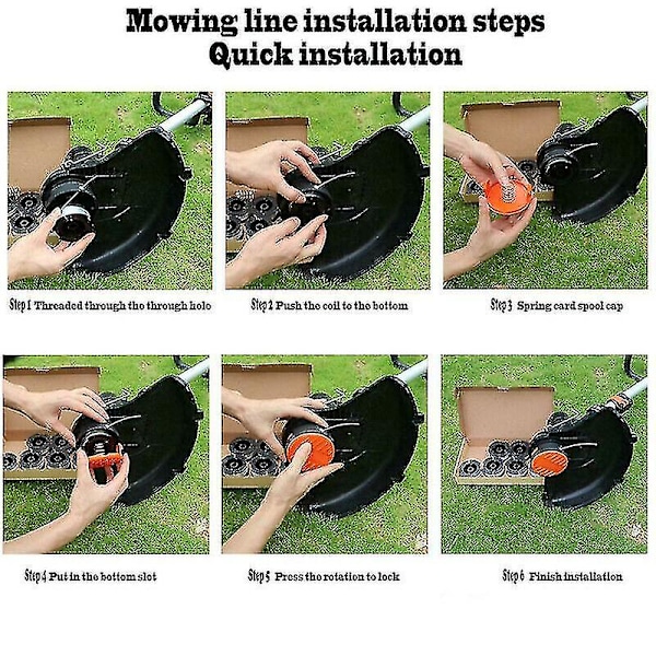 Orange Cover Cap+spool Line Top För Black Decker Reservdelar String Trimmer Strimmer(exwo)