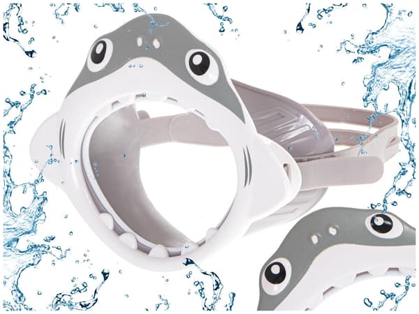 Kids' Diving Mask Shark Design in Silicone/Plastic with Adjustable Strap