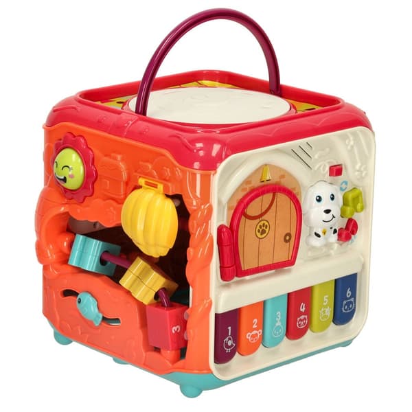 Activity Cube Educational Toy with Sound 18+ Months, 6 Blocks & Doll