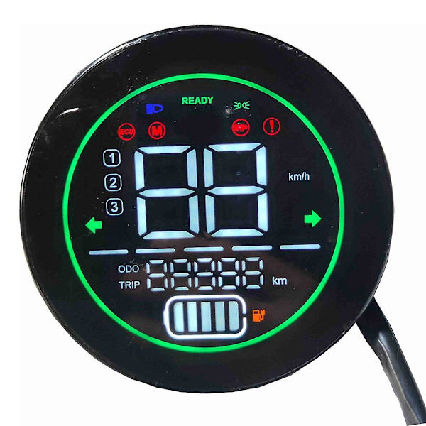 Elcykel Speedometer Scooter Instrumentbræt Indikator 48v 60v 72v Blybatteri Led Instrument