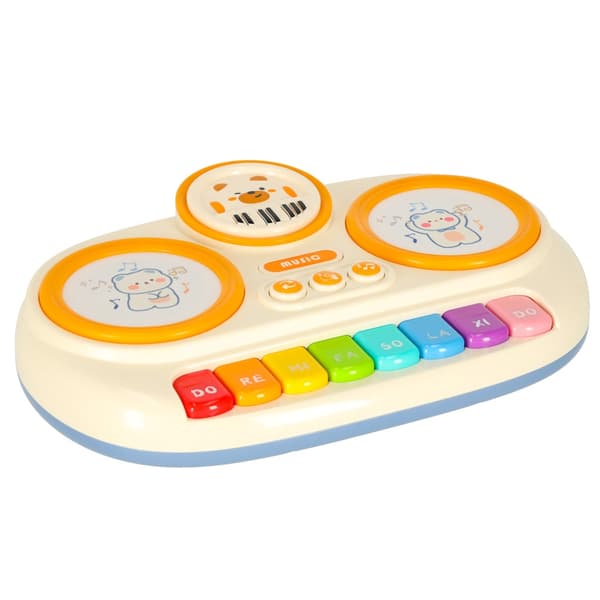 Interactive children's piano with lights and drum sounds, battery-powered 12m+