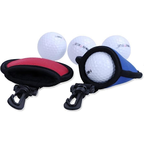 3-pak Golf Rensepose med Klips Bærbar Golfpose Vaskepose Combo