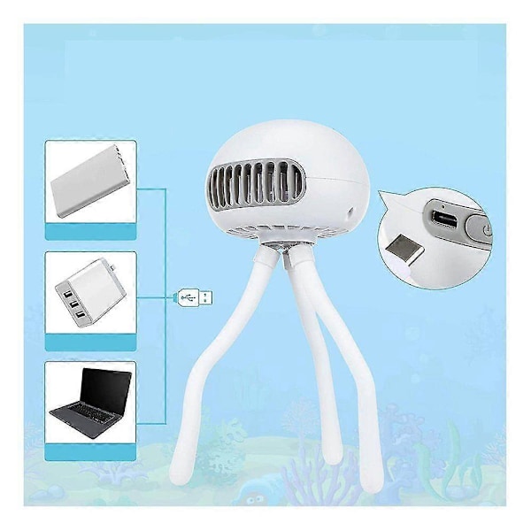 Mini USB -tuuletin, lastenvaunujen tuuletin, pöytätuuletin, 3-nopeuksinen pöytätuuletin, kannettava käsituuletin