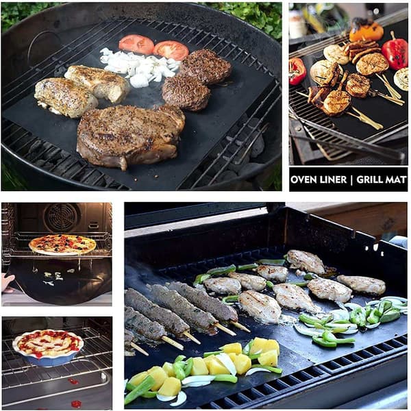 2X Grillmatte Underlag for grill og ovn 40X33 cm