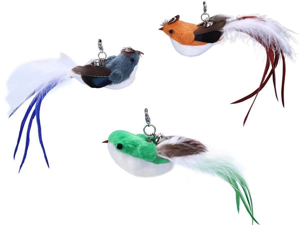 Cat Toy with Suction Cup and Moving Bird