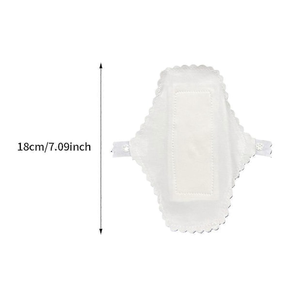 3 stk. med knapper, vaskbar, gjenbrukbar 18 cm feminin truseinnlegg sanitetsbind myk