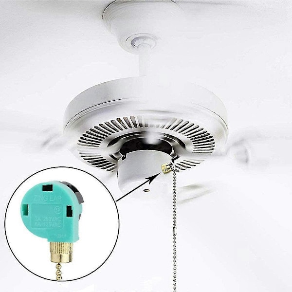 3 st ZE-268S6 Takfläktbrytare 3 Hastigheter 4 Ledningar för Takfläktar och Vägglampor Dragkedjeswitch R