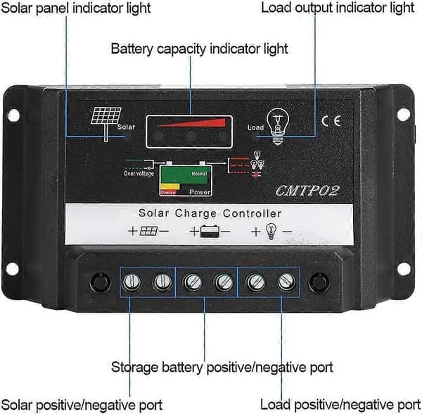 30A 12V/24V Intelligent Solar Charge Controller Solpanel Controller Batteri Regulator