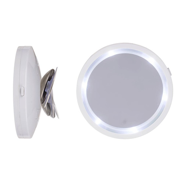 Makeup Mirror with LED Lamp & Suction Cup - Mirror with Lighting