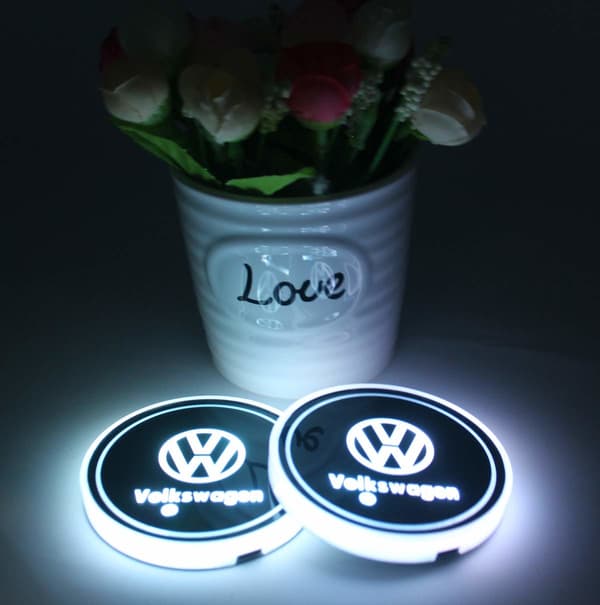 2X Volkswagen LED-bunnplate til koppholder