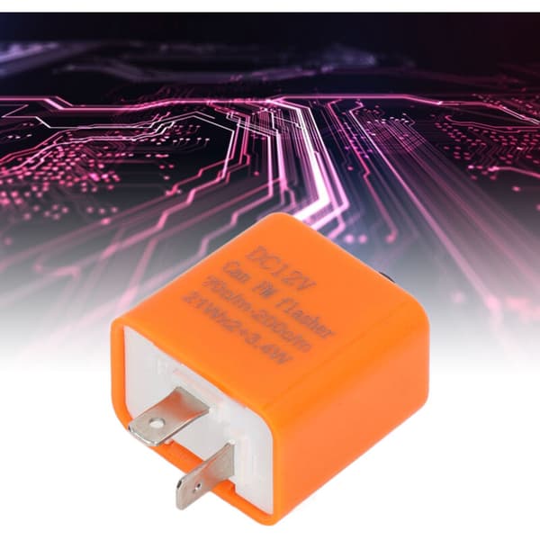 12V LED blinkrelä, 2-stift, normalt öppet, justerbar frekvens för bilar