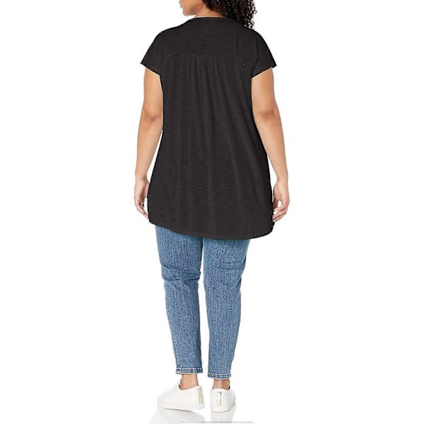 Dame Plus-Size Slub Hæklet Bib Tunika 3XL