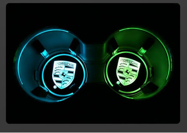 2X Til Porsche LED bundplade til kopholder