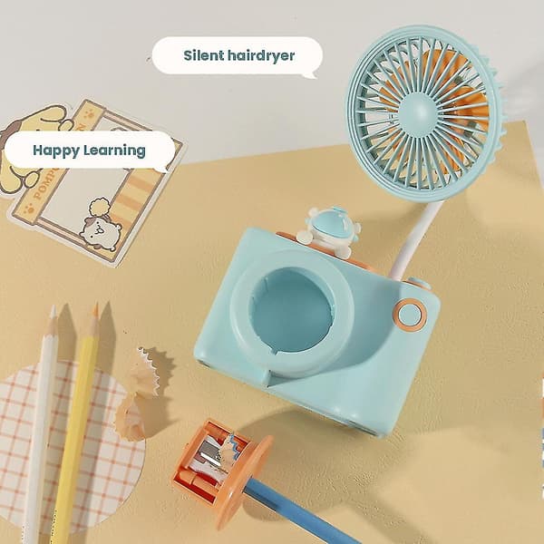 Multifunktionel Lille Ventilator med Blyantspidser, Bærbar Mini Ventilator