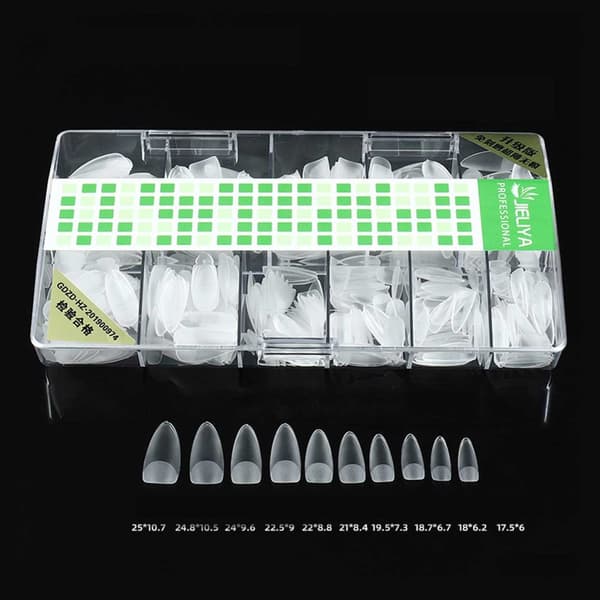 500pcs Nail Tips Short Stiletto Clear False Nails Acrylic Tips