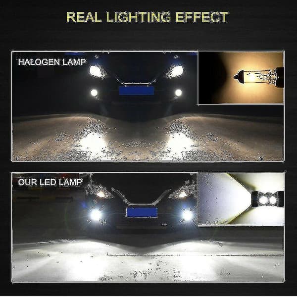 2 stk H10 50w 10smd Høy Effekt Bil LED Tåkelys Front Tåkelys