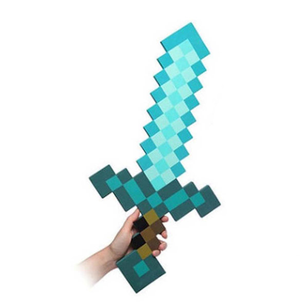 Leksaker Eva Foam Diamant Svärd & Hacka Set Minecraft 23\"
