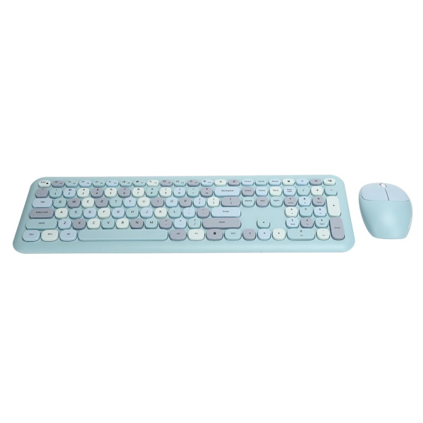 Wireless Keyboard and Mouse - 2.4G, 110 Keys, Computer Accessories (Blue)