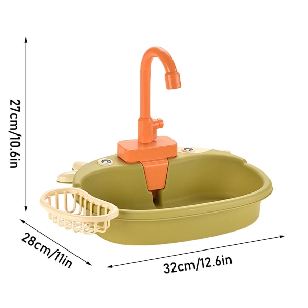 Lekekjøkkensett for barn med rennende vann, pedagogiske gaver for jenter og gutter