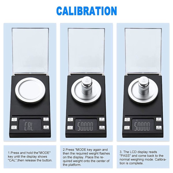 Digital mini pocket scale 50 g/0.001 g