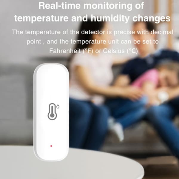 Trådlös Hygrometer Termometer för Apple HomeKit, Temperatur- och Fuktighetssensor med Historisk Dataövervakning, Stöder Siri för Röststyrning