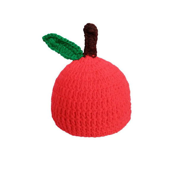 Rea  Nyfödd Baby Äpple Stickad Virkad Kläder Kostym Foto Fotografering Rekvisita Outfit