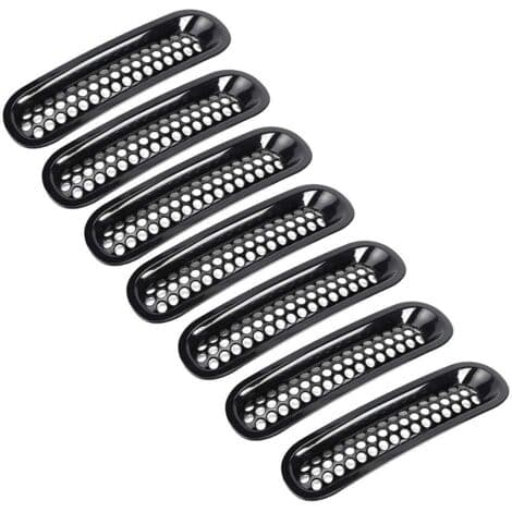 7 stk. ABS Sort Grill Sort Frontkofanger Grill Til JK 2007-2017