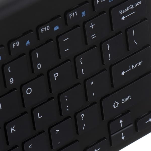 Wireless Keyboard 2.4GHz USB for Smart TV/PC/Mac/Android Black