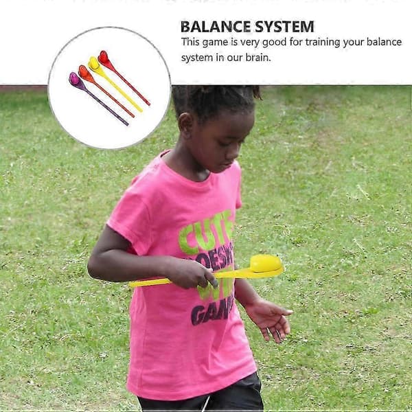8 stk. Egg Spoon Race Game Sets Tre Egg Balanse Spill Stafettløp Spill for Barn